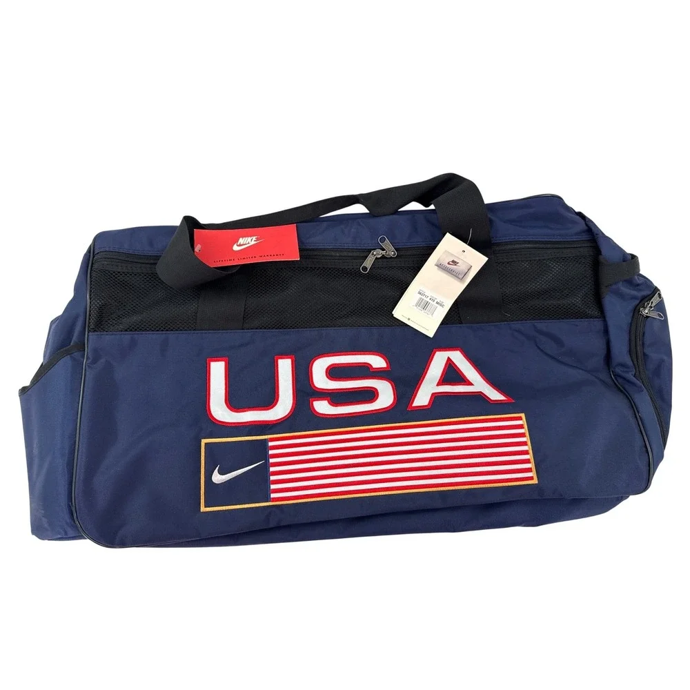 Nike Duffel Bag Unisex MISC Blue Team USA Olympic 562717-410 Sport Travel Bag